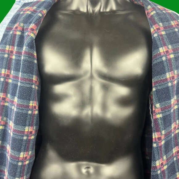 VTG Boca Classics Heavy Fleece-Lined Denim Shirt Jacket - Picture 4 of 5